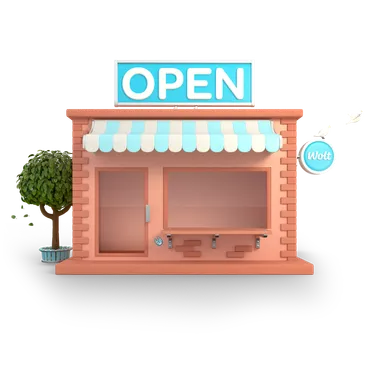 A local shop front with an open sign